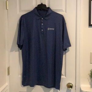 BYRON NELSON Men’s Blue Geometric Thistle Golf Club Polo Classic Golf Shirt XL
